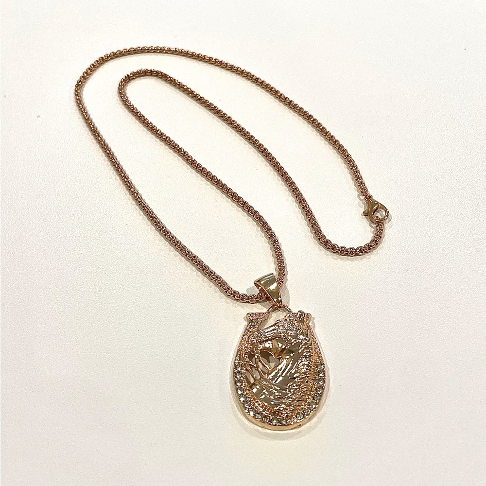 🐴 Horse head horseshoe pendant necklace